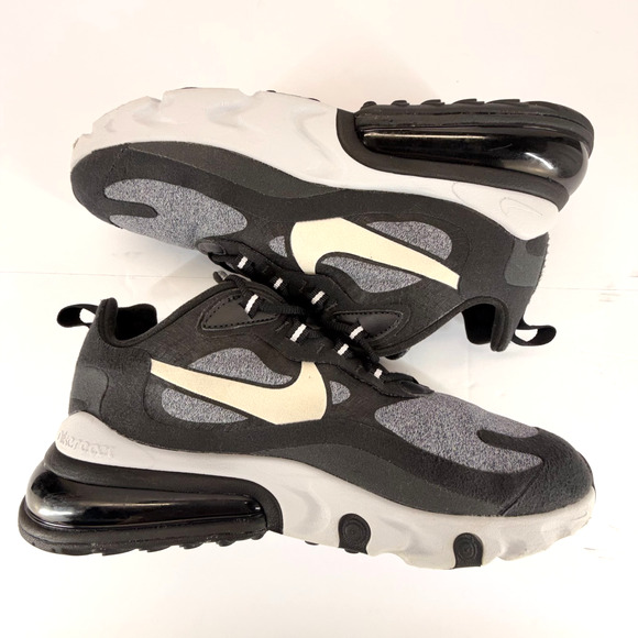 Nike Air Max 270 React Op-Art Men Size 8 Black Grey AO4971-001 Lace Up Running - Picture 5 of 10
